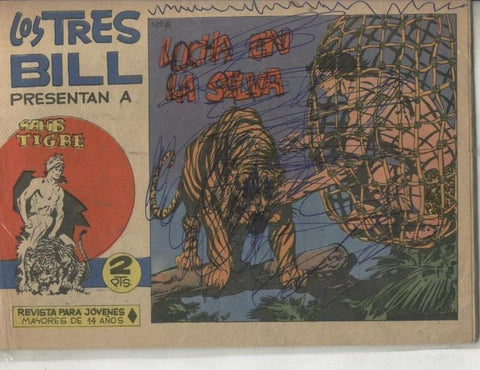 Sahib Tigre numero 06: Lucha en la selva (cubiertas pintorreadas 