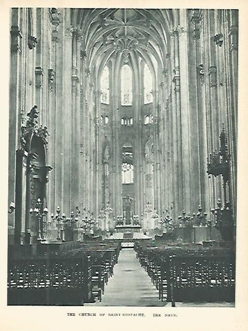 LAMINA 1763: PARIS. Iglesia de San Eutasquio. La nave