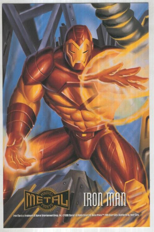 MARVEL METAL PRINTS 1995: IRON MAN (Fleer Corporation 1995)
