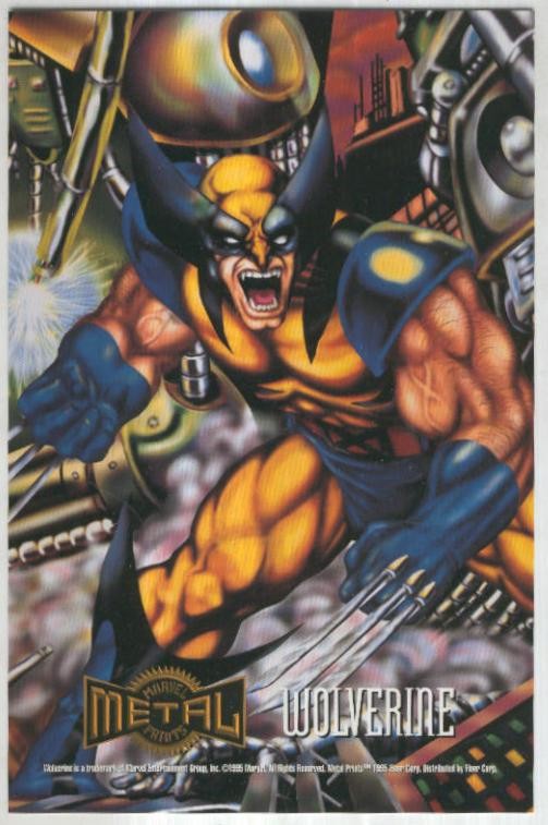 MARVEL METAL PRINTS 1995: WOLVERINE (Fleer Corporation 1995)