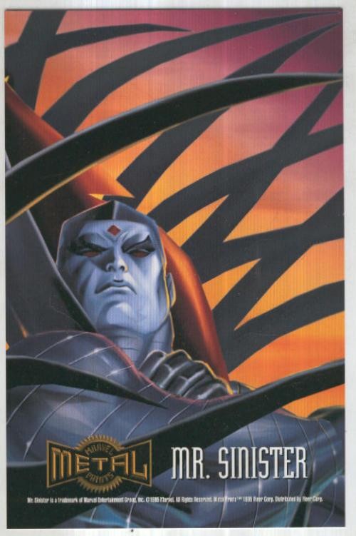 MARVEL METAL PRINTS 1995: MR.SINISTER - Mr.Siniestro (Fleer Corporation 1995)