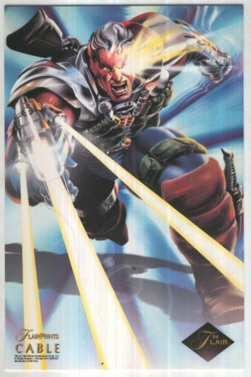FLAIR MARVEL ANUAL PRINTS 1994: CABLE (Fleer Corporation 1994)