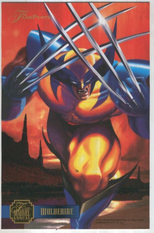 FLAIR MARVEL ANUAL PRINTS 1995: WOLVERINE - Lobezno (Fleer Corporation 1995)