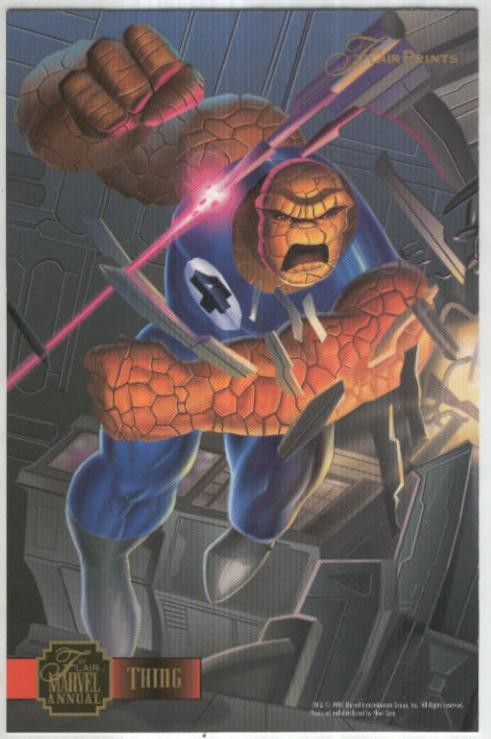 FLAIR MARVEL ANUAL PRINTS 1995: THING - La Cosa (Fleer Corporation 1995)