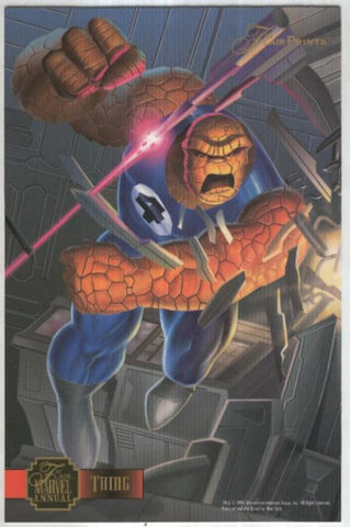 FLAIR MARVEL ANUAL PRINTS 1995: THING - La Cosa (Fleer Corporation 1995)