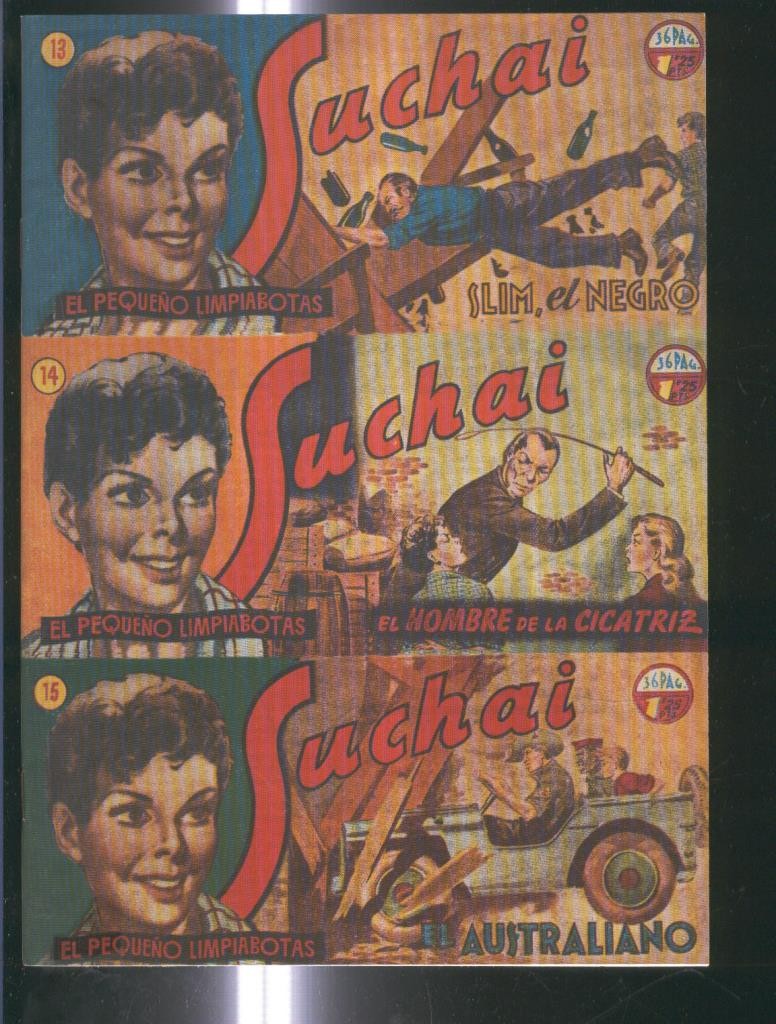 Facsimil: Suchai 3 en 1 numero 013/015: El australiano-Slim el negro-El hombre de la cicatriz