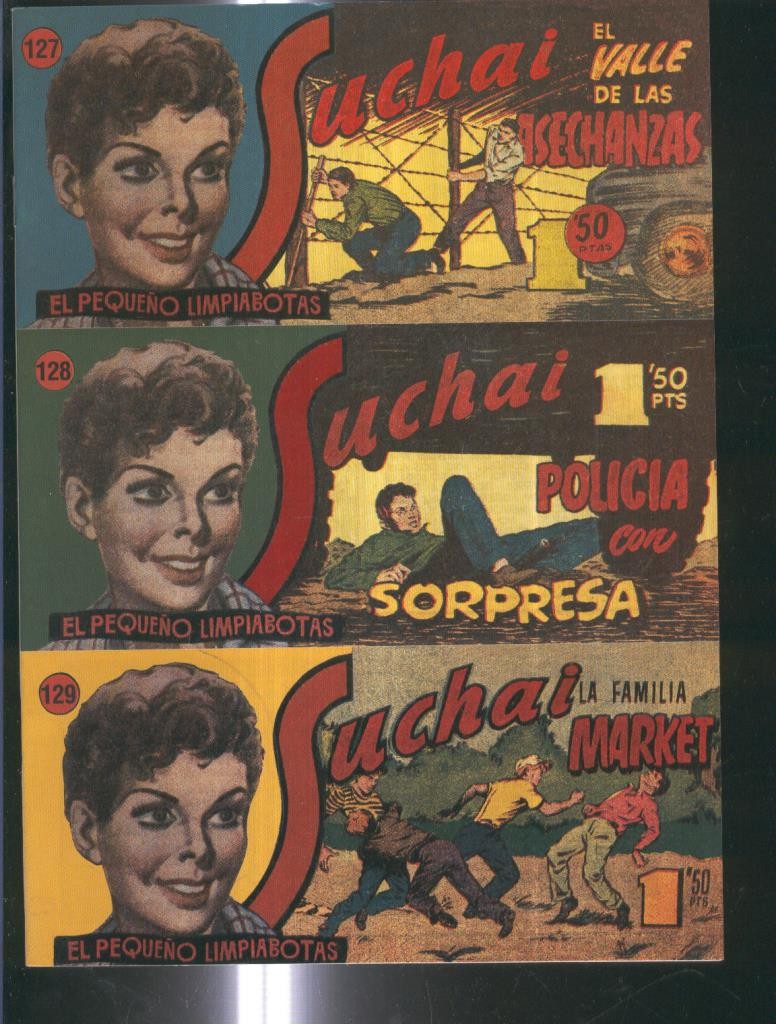 Facsimil: Suchai 3 en 1 numero 127/129: La familia Market-Policia con sorpresa-El valle de las asechanzas