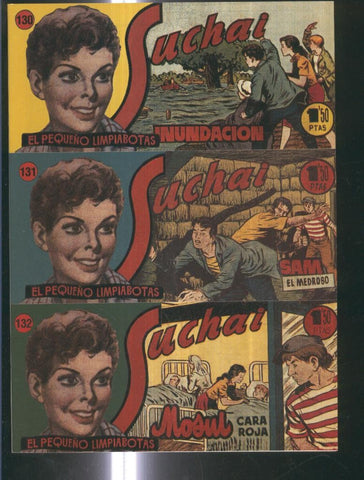 Facsimil: Suchai 3 en 1 numero 130/132: Sam el medroso-Inundacion-Mosul cara roja