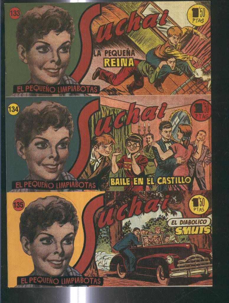 Facsimil: Suchai 3 en 1 numero 133/135: Baile en el castillo-La pequeña reina-El diabolico smuts