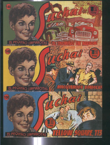 Facsimil: Suchai 3 en 1 numero 148/150: Yellow Square, 113-Maquinacion diabolica-El enemigo en accion