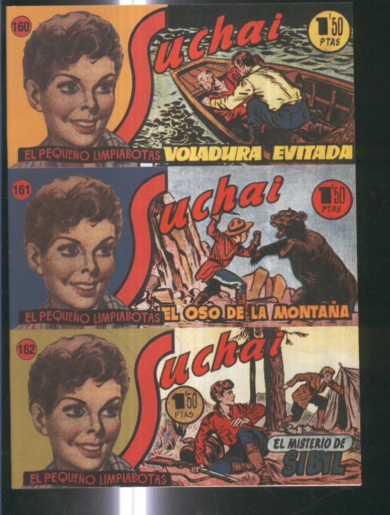 Facsimil: Suchai 3 en 1 numero 160/162: El misterio de Sibyl-Voladura evitada-El oso de la montaña