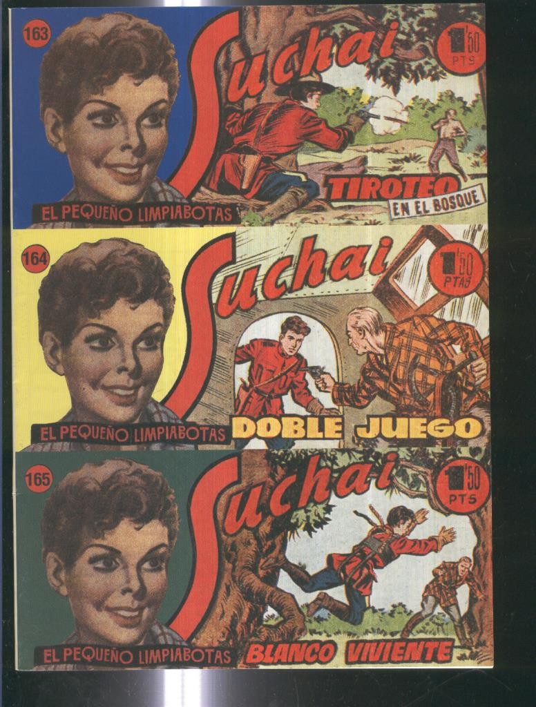 Facsimil: Suchai 3 en 1 numero 163/165: Tiroteo en el bosque-Doble juego-Blanco viviente