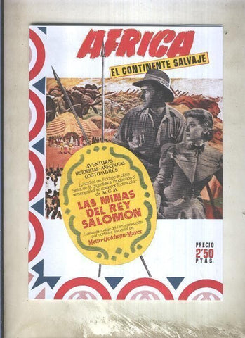 Facsimil: Africa el continente salvaje, ejemplar facsimil realizado en 2014: Las minas del rey salomon