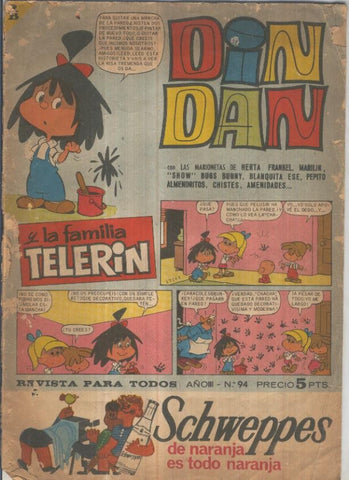Din Dan numero 094 (aviejado, cubierta con algunos rotos y suelta)