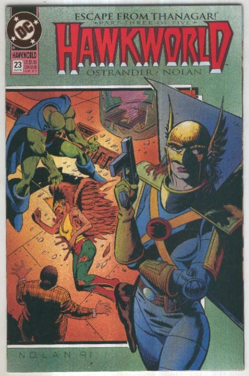 HAWKWORLD, Vol.3 No.23: Escape from Thanagar 7 (DC 1992)