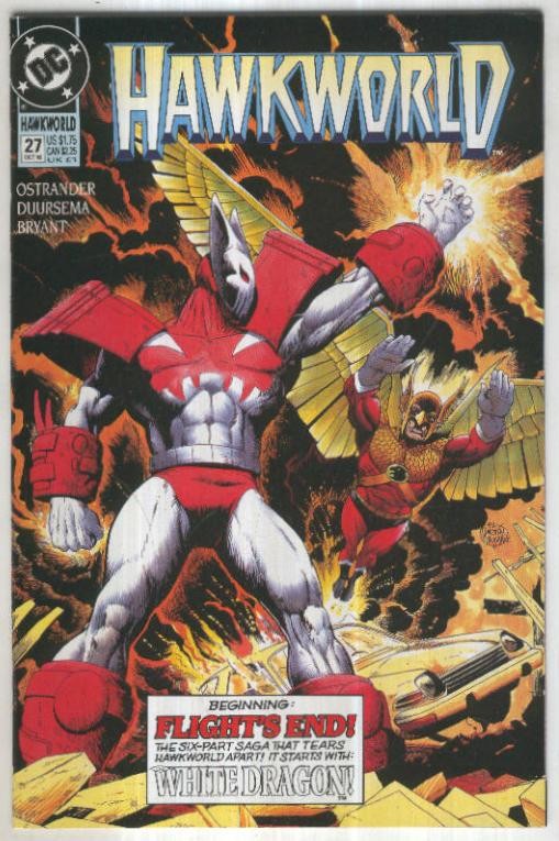 HAWKWORLD, Vol.3 No.27: Flights End, 1 (DC 1992)