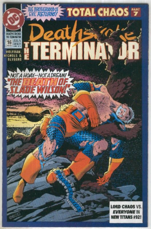 DEATHSTROKE: The Terminator, Vol.1 No.16: Terminated (DC 1992)