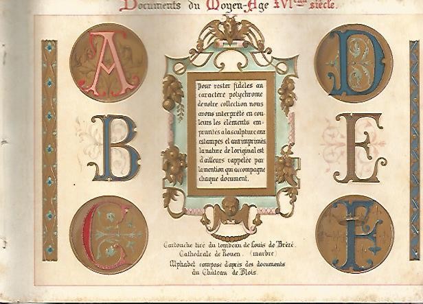 LAMINA 2123: Documents du Moyen Age XVI siecle