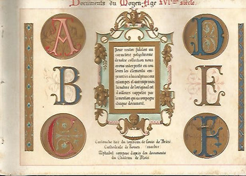 LAMINA 2123: Documents du Moyen Age XVI siecle