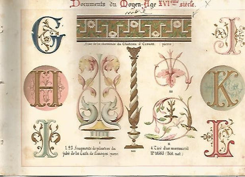 LAMINA 2124: Documents du Moyen Age XVI siecle