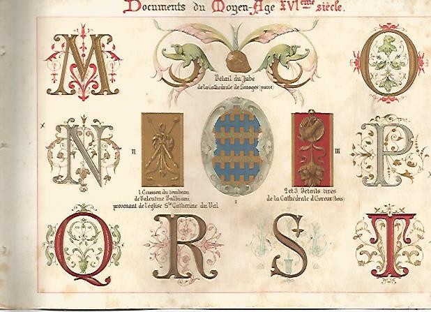 LAMINA 2125: Documents du Moyen Age XVI siecle