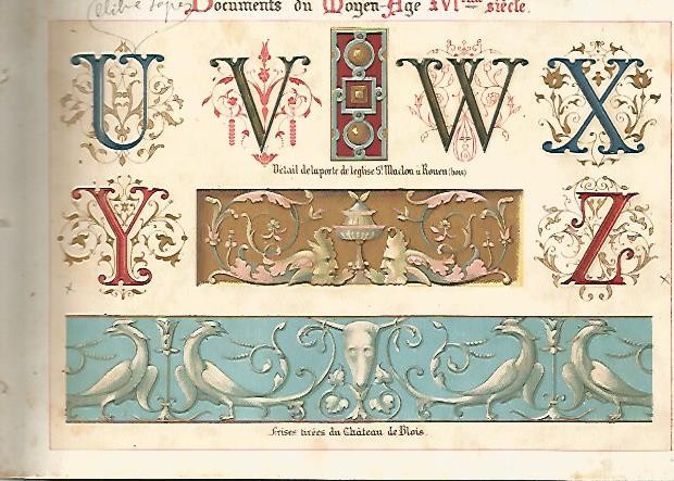 LAMINA 2126: Documents du Moyen Age XVI siecle
