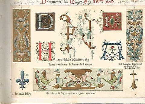 LAMINA 2127: Documents du Moyen Age XVI siecle