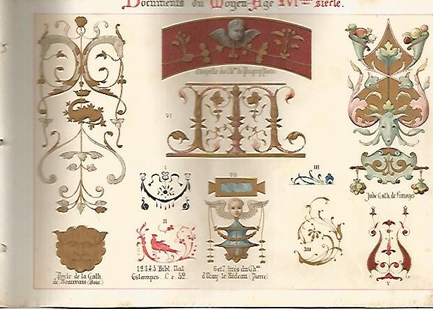 LAMINA 2128: Documents du Moyen Age XVI siecle