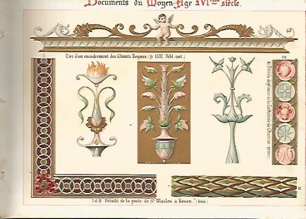 LAMINA 2131: Documents du Moyen Age XVI siecle