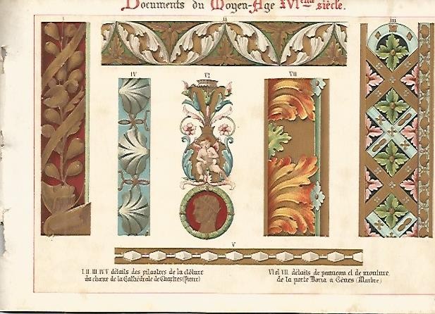 LAMINA 2137: Documents du Moyen Age XVI siecle