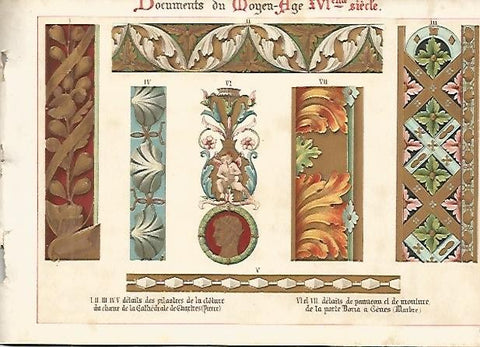 LAMINA 2137: Documents du Moyen Age XVI siecle