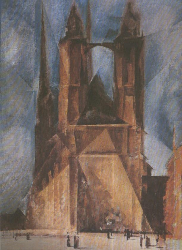 Lamina numero 17: Lyonel Feininger: La catedral de Halle