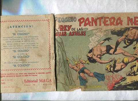 Pequeño Pantera Negra numero 148 (numerado 1 en trasera)