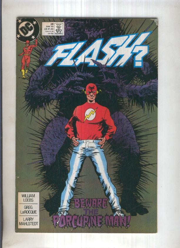 THE FLASH, Vol.2  No.26: The Porcupine Man (DC 1989) 