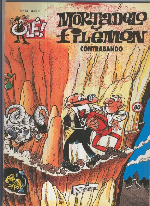 Ole numero 058: Mortadelo y Filemon: Contrabando (numerado 1 en trasera)