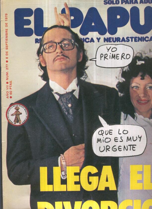 El Papus revista de humor numero 277 (1979): Llega el divorcio