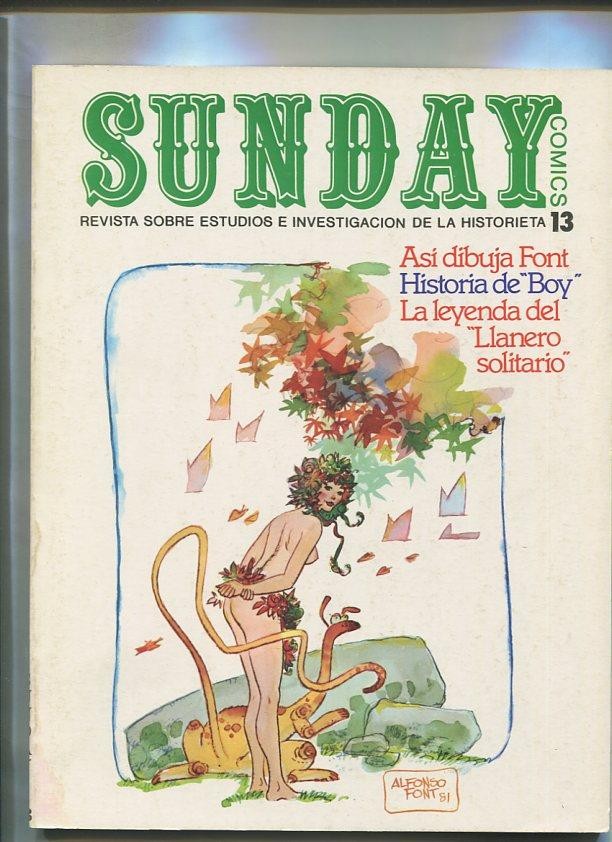Sunday numero 13 (numerado 1 en interior, marca cuerda en cubierta)