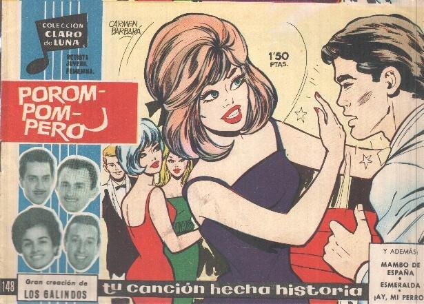 Claro de Luna numero 148: Porom-Pom-Pero (Los Galindos) (numerado 1 en trasera)