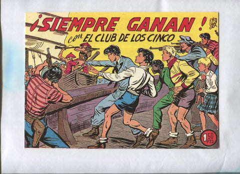 Facsimil: El Club de los cinco numero 14: Siempre ganan