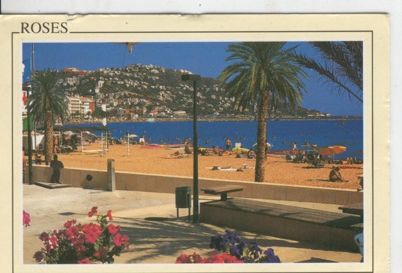 Postal 07841 : Costa Brava, Rosas, Platja