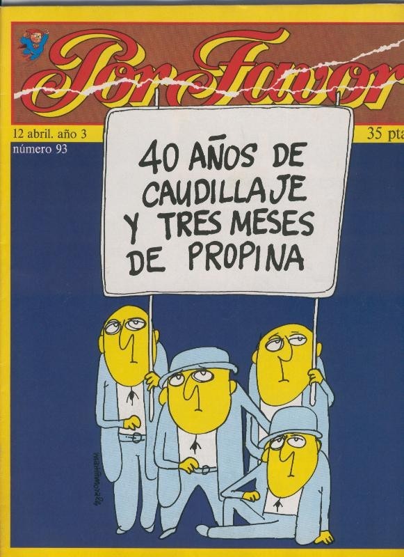 Por Favor numero 093, 12 abril 1976: 40 años de caudillaje