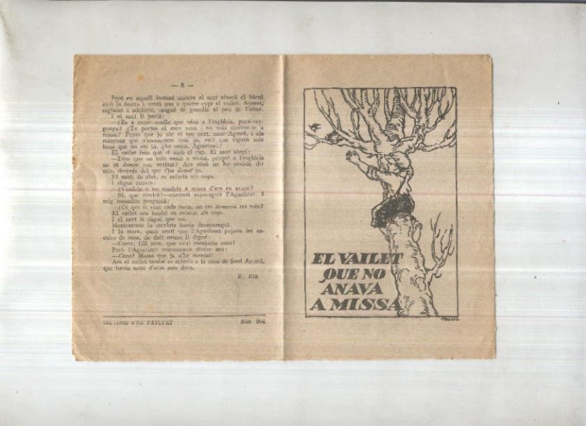 Col-leccio EN PATUFET numero 904: El vailet que no anava a missa (cubierta de Mallol)