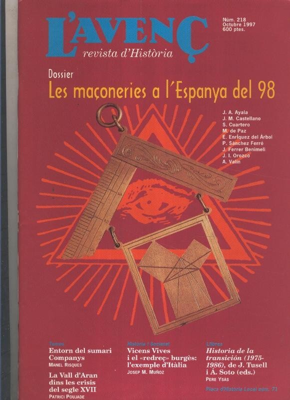 Revista L'avenç numero 218: Les maçoneries a l'Espanya del 98