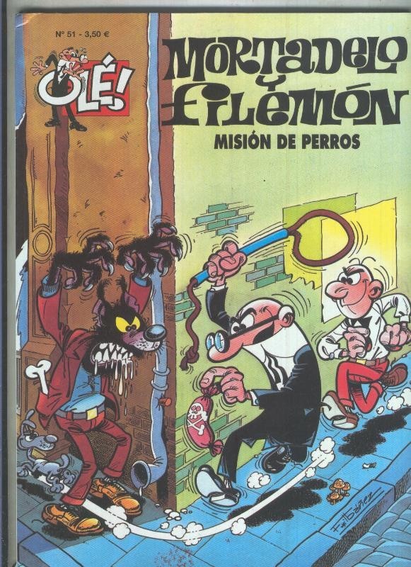 Mortadelo y Filemon OLE numero 051 Mision de perros (numerado 6 en interior cubierta)