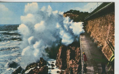 Postal 009215: Mareggiata en Nervi, Italia