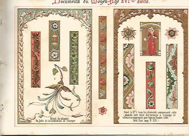 LAMINA 2134: Documents du Moyen Age XVI siecle