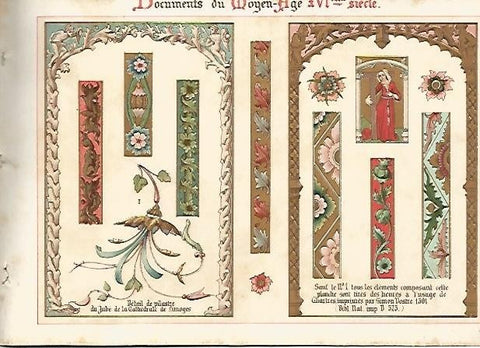 LAMINA 2134: Documents du Moyen Age XVI siecle