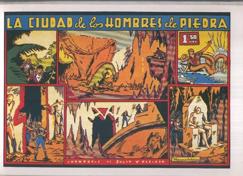 Facsimil Julio y Ricardo: La ciudad de los hombres de piedra