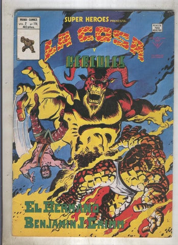 SUPER HEROES numero 114: LA COSA (3 contraportada)