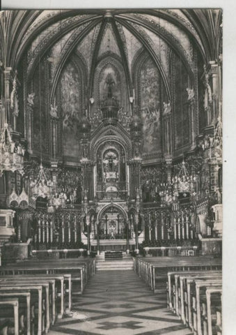 Postal 009971:  Interior basilica de Montserrat